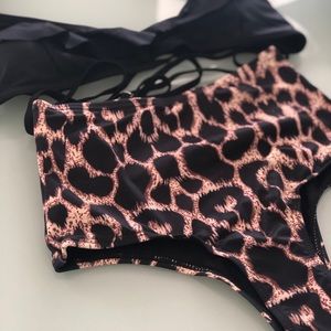 Animal print High waist swimwear